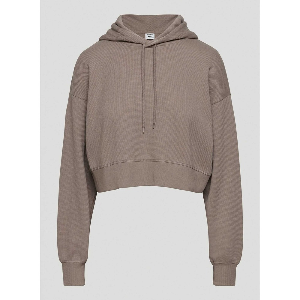 Aritzia Sunday Best Waffle Knit Cropped Hoodie Size XXS
